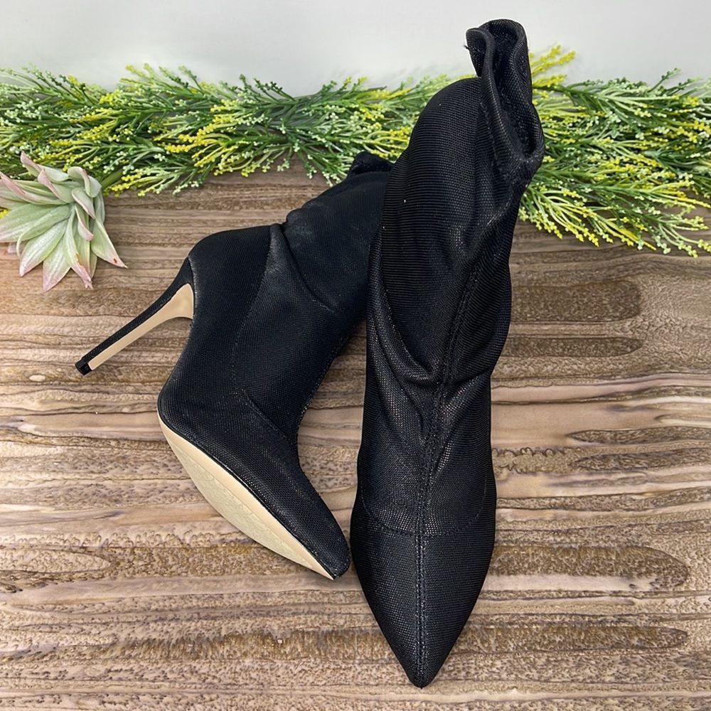 Badgley Mischka Womens Ronnie Fabric Pointed Toe Mid-calf Booties Size 6.5 - Picture 11 of 12